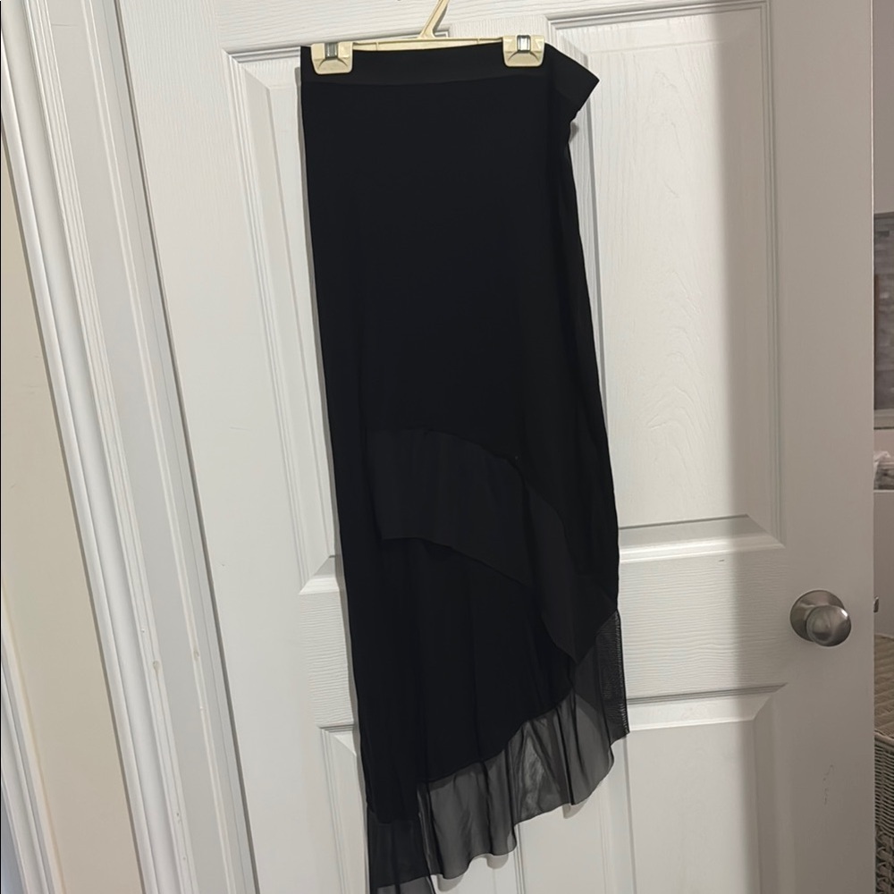 BCBGMaxAzria Black Layered Midi Skirt - Picture 1 of 4